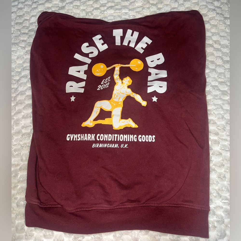 Gymshark Maroon Sweatshirt with Graphic Print